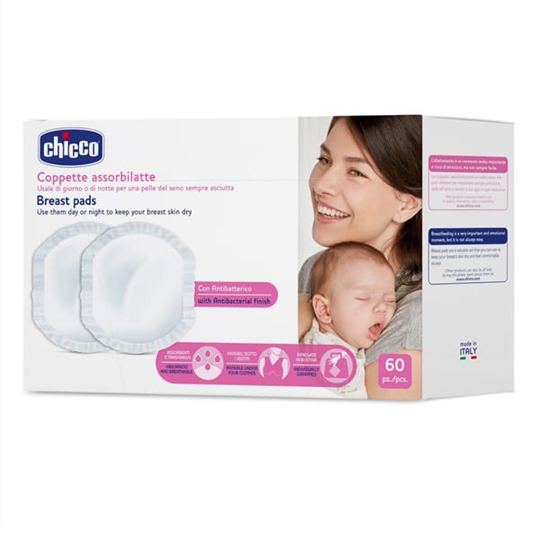 CHICCO Επιθέματα Στήθους Αντιβακτηριακά, 60τεμ