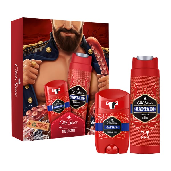 OLD SPICE Promo Captain με Αφρόλουτρο 250ml & Deodorant Stick 50ml