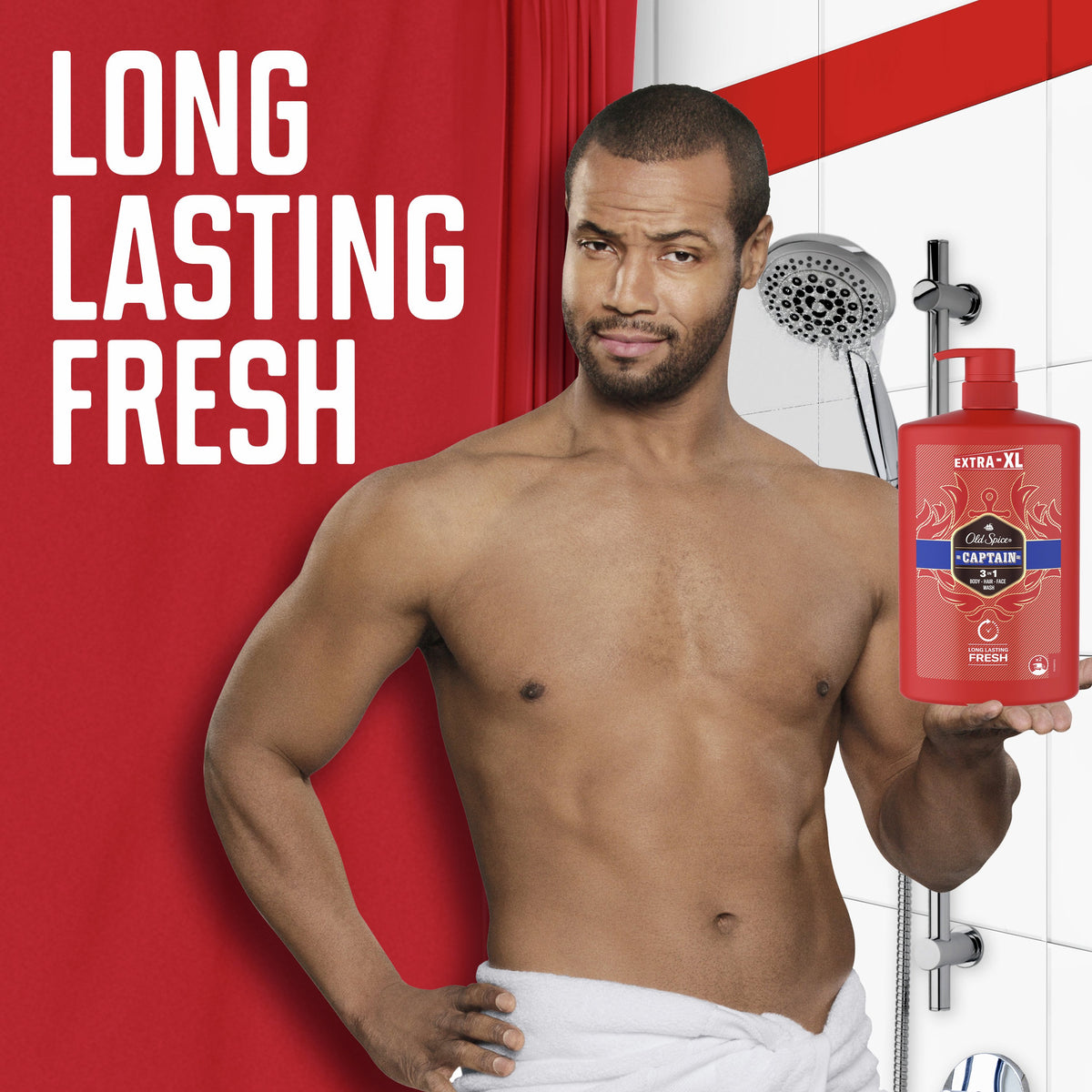 OLD SPICE Captain Extra-XL 3 in 1 Αφρόλουτρο & Σαμπουάν για Άνδρες, 1lt