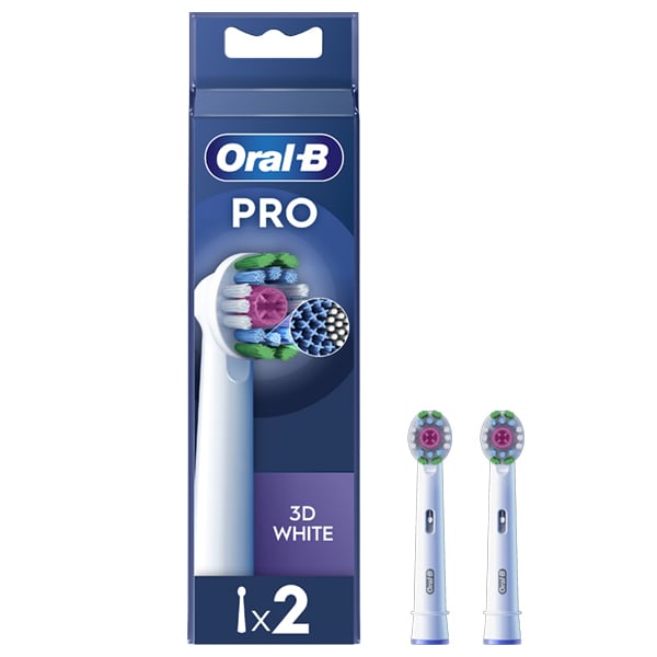 ORAL B 3D White Ανταλλακτικές Κεφαλές για Ηλεκτρικές Οδοντόβουρτσες 2τμχ