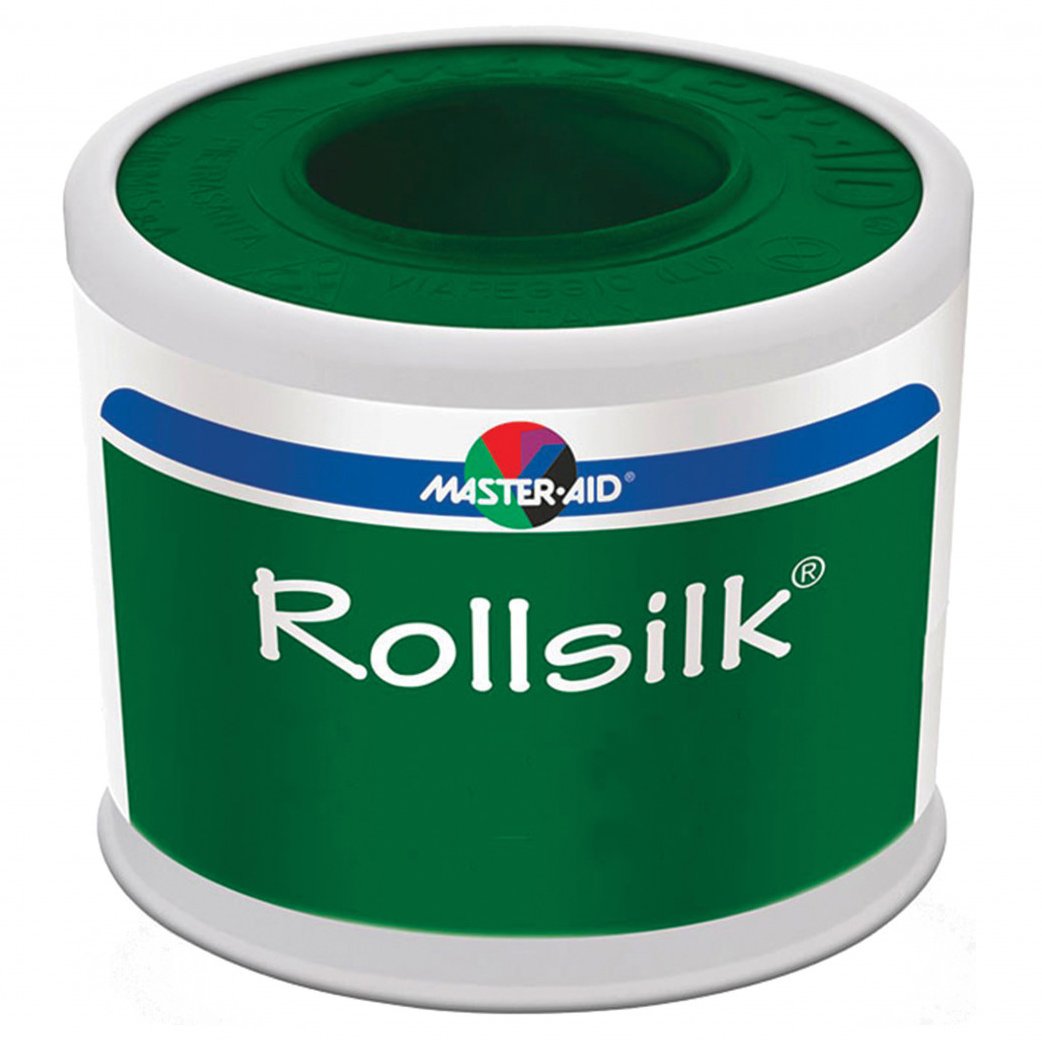 MASTER AID Rollsilk Αυτοκόλλητη Ταινία Επίδεσμου 5m x 5cm 1 Τεμάχιο