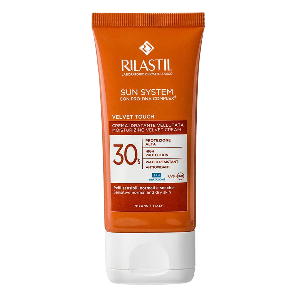 RILASTIL Sun System Velvet Cream Αντηλιακή Ενυδατική Κρέμα Προσώπου SPF30+, 50ml