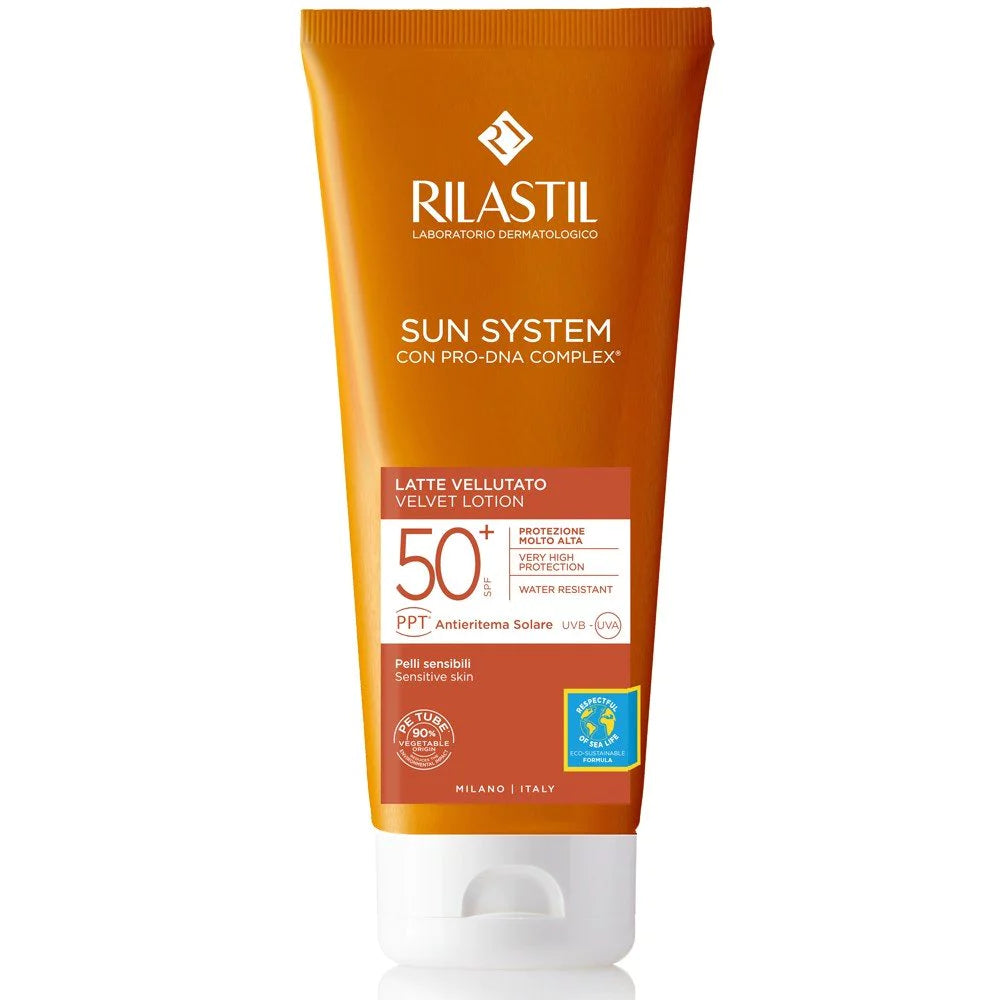 RILASTIL Sun System Velvet Lotion-Ενυδατική Αντιηλιακή Κρέμα Σώματος SPF50+, 200ml + After sun spray