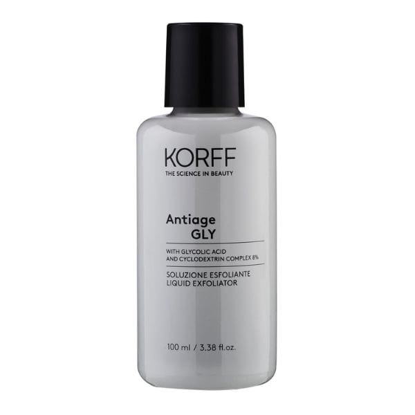 KORFF Antiage GLY Liquid Exfoliator,Υγρό απολέπισης με 8% Γλυκολικό Οξύ και σύμπλεγμα Κυκλοδεξτρίνης,100 ml