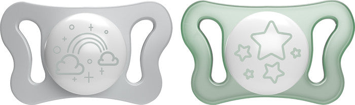 CHICCO Physio Forma Micro Night 0-2m, 2τμχ | Πιπίλα Σιλικόνης Νύχτας από 0-2+ μηνών