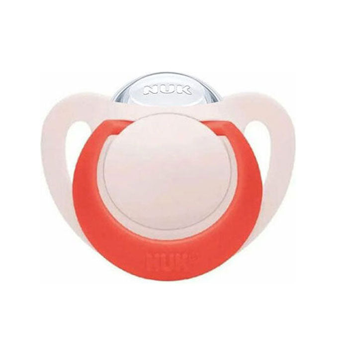 NUK Star Πιπίλα Σιλικόνης 18-36 μηνών με Θήκη & Κρίκο 1τμχ