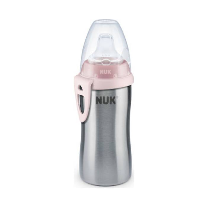 NUK Active Cup Ανοξείδωτο Παγουράκι με Στόμιο 12m+, 215ml
