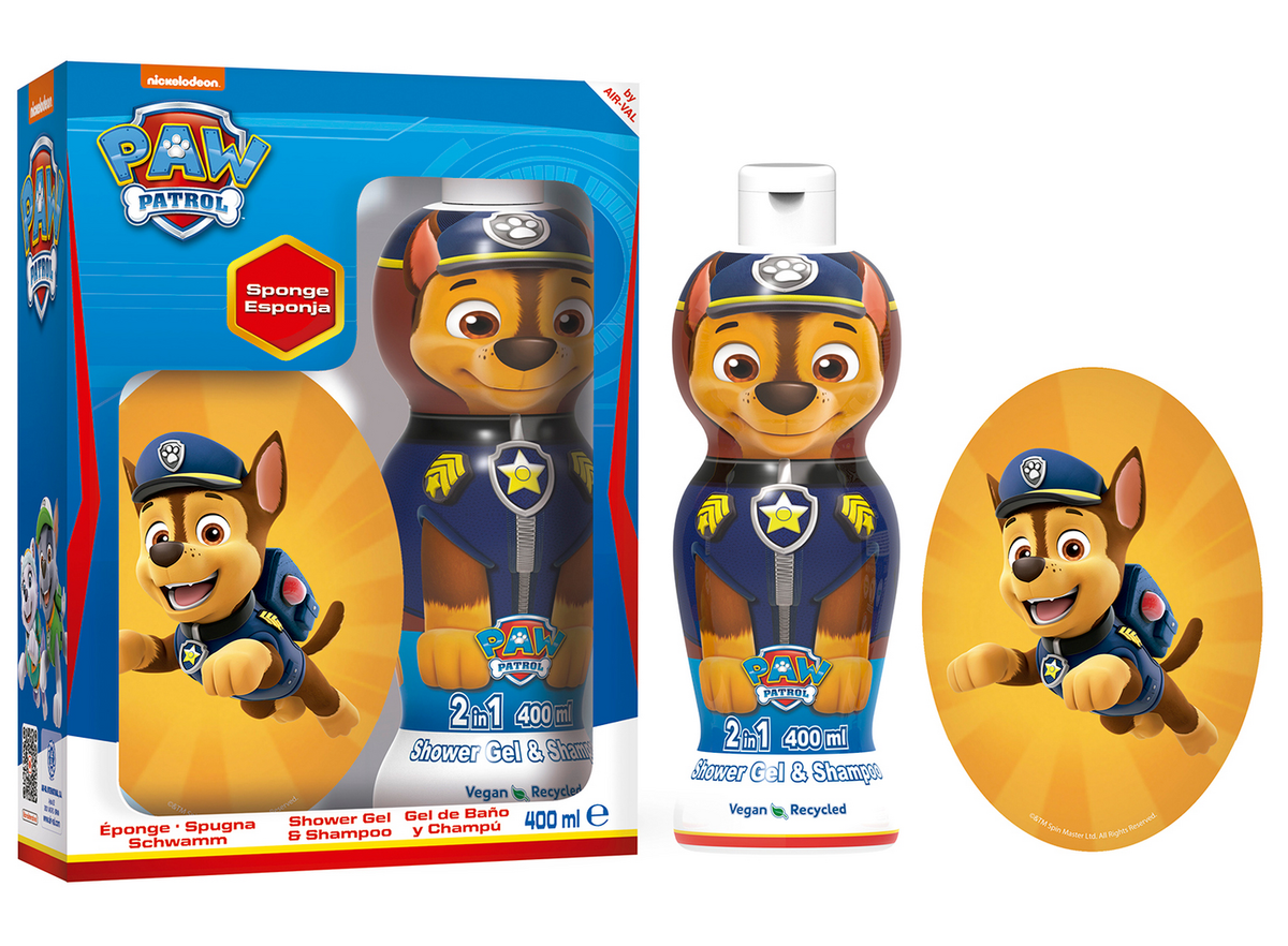 PAW PATROL 2 σε 1 αφρόλουτρο- σαμπουάν + σφουγγάρι