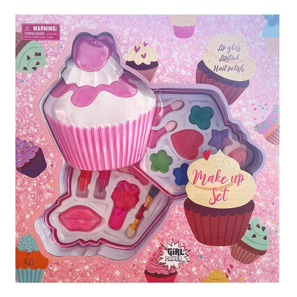 POKHARA Παιδικό Σετ Μακιγιαζ σε Θήκη Cup Cake, 1σετ