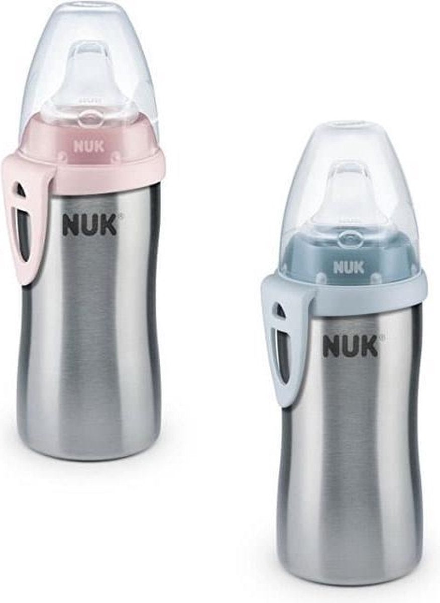 NUK Active Cup Ανοξείδωτο Παγουράκι με Στόμιο 12m+, 215ml