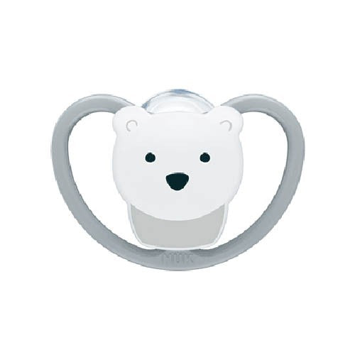 NUK Space Ζωάκια ορθοδοντική πιπίλα σιλικόνης με θήκη 0-6 m , 1 τμχ