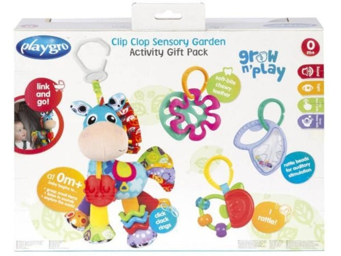 PLAYGRO Σετ Δώρου για Μωρό Clip Clop Sensory Garden Activity Gift Pack