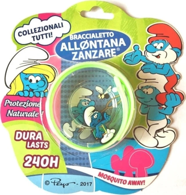 BRAND ITALIA αντικουνουπικό παιδικό βραχιόλι με τα στρουμφάκια