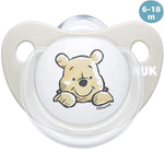 NUK Trendline Winnie πιπίλα σιλικόνης με θήκη 6-18m, 1 τμχ