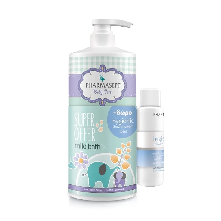 PHARMASEPT Baby Offer Mild Bath 1L + Hygienic Shower Cream 100ml