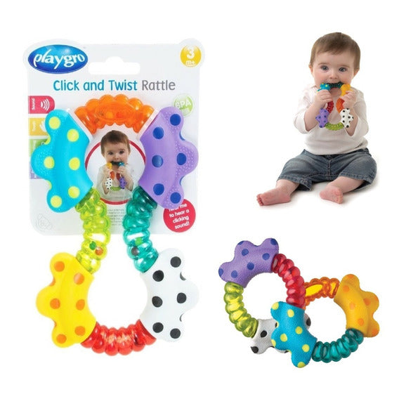 PLAYGRO Click Twist Rattle Κουδουνίστρα 3m+