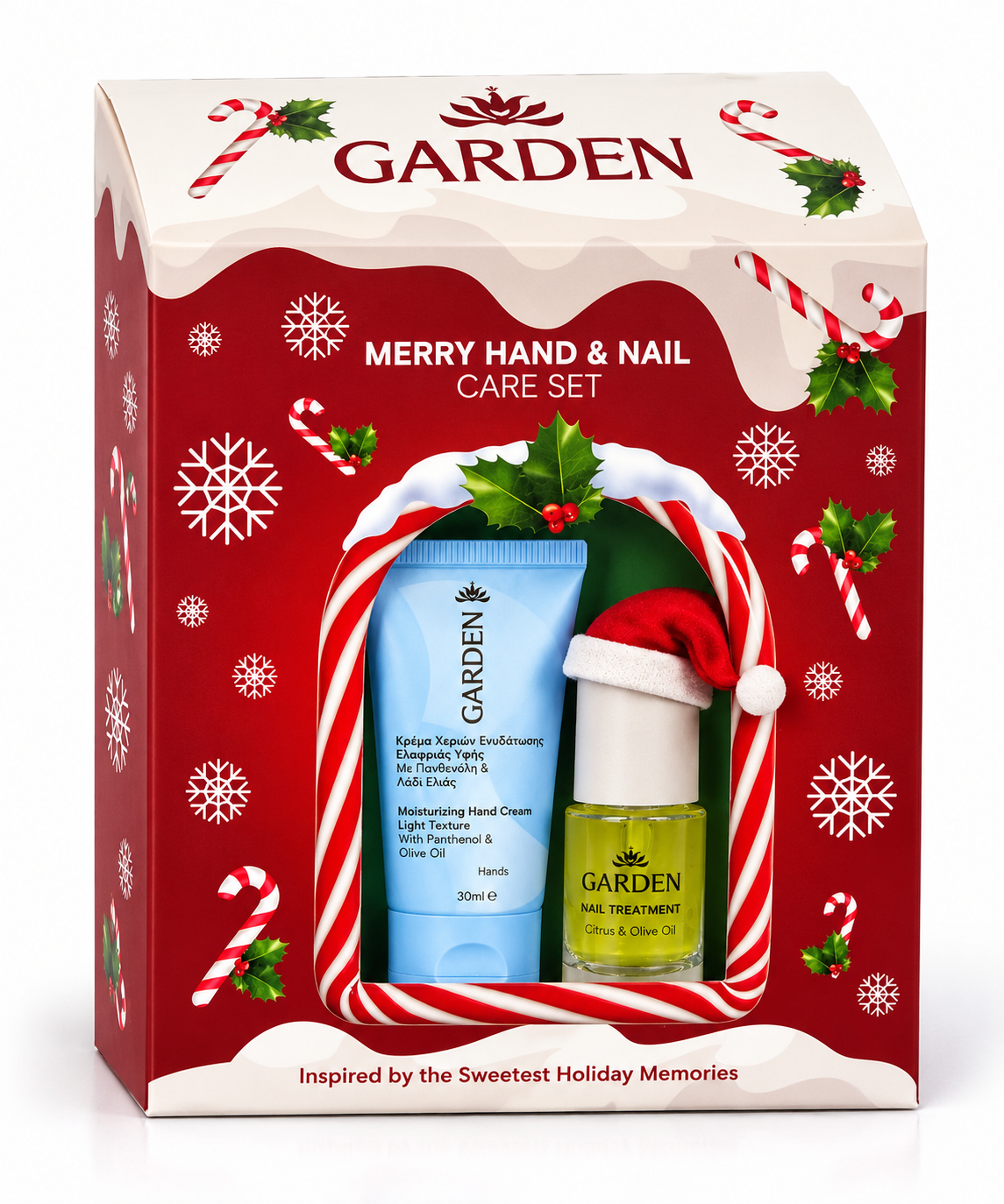 🎄 GARDEN Merry Hand & Nail Care Set – Χριστουγεννιάτικο Σετ Περιποίησης Χεριών & Νυχιών