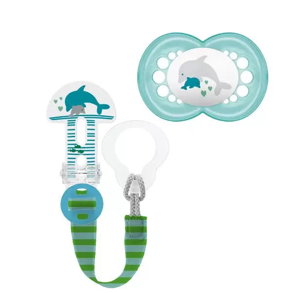 ΜAM πιπίλα σιλικόνης original κλιπ+πιπίλα 6-16 m