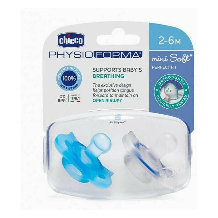 CHICCO Πιπίλα Όλο Σιλικόνη Physio Mini Soft 2τμχ