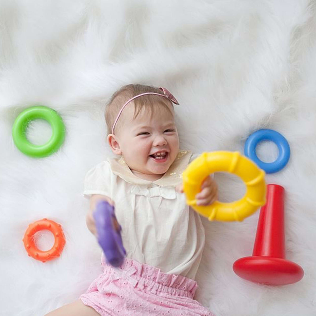 PLAYGRO Sort And Stack Tower Πύργος με Κρίκους 10m+, 1σετ