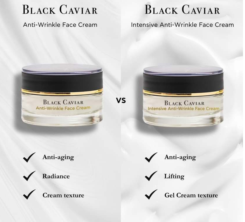 INALIA Black Caviar Anti-Wrinkle Face Cream, Αντιρυτιδική κρέμα προσώπου με εκχύλισμα χαβαριού, 50ml