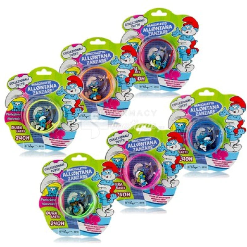 BRAND ITALIA αντικουνουπικό παιδικό βραχιόλι με τα στρουμφάκια