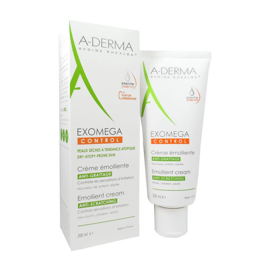 A-DERMA Exomega Control Emollient Cream 200ml (Μαλακτική Κρέμα για Ατοπικό-Ξηρό Δέρμα)
