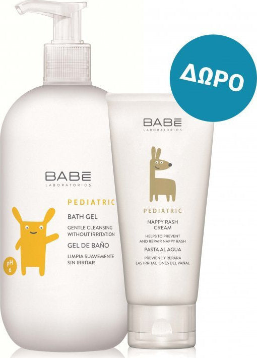 BABE Pediatric Bath Gel 500ml + ΔΩΡΟ Babe -Κρέμα Αλλαγής Πάνας 100ml