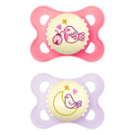 MAM Ορθοδοντικές Πιπίλες Σιλικόνης Original night 2-6 μηνών, 2τμχ