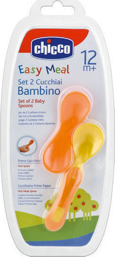 CHICCO Easy Meal Σετ Κουταλάκια από 6 μηνών 2 τμχ