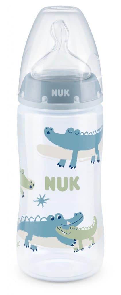NUK First Choice+ Πλαστικό Μπιμπερό με Temperature Control, Κατά των Κολικών & Θηλή Σιλικόνης XL 6-18m σε Διάφορα Χρώματα 360ml