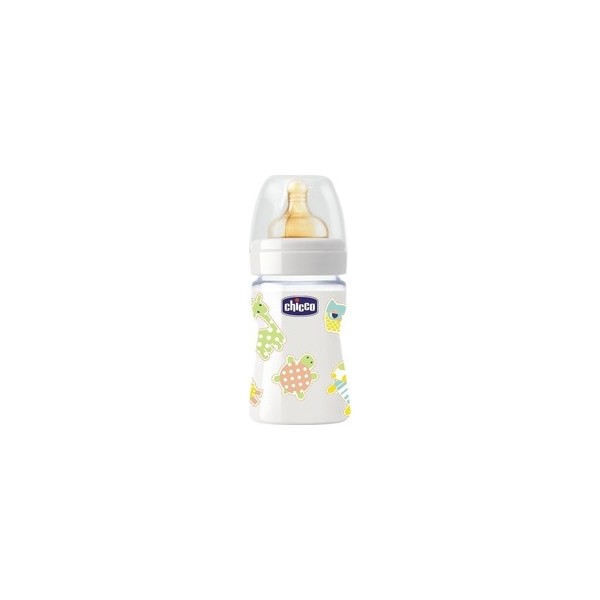 CHICCO Nature Glass, Γυάλινο Mπιμπερό, Θηλή latex, 150ml