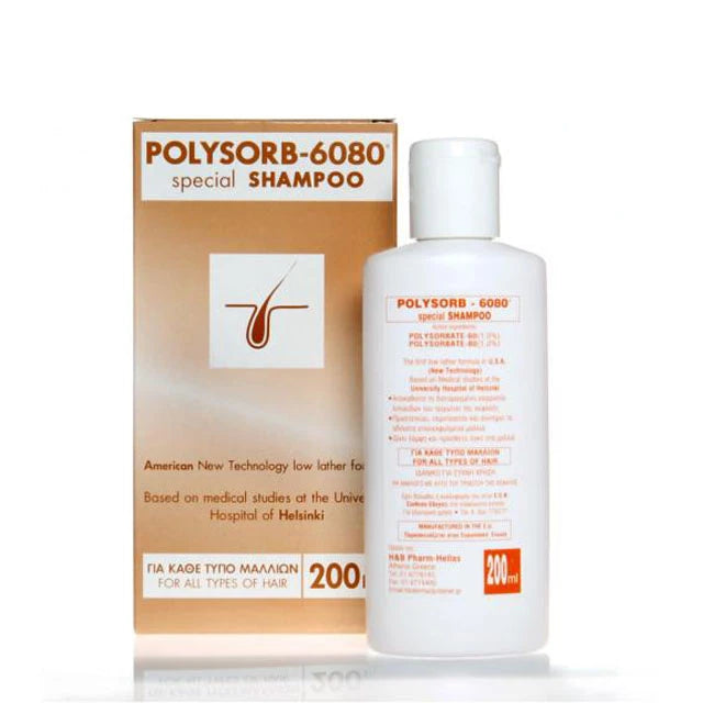 H & B Helsinki Formula Polysorb-6080 Special Shampoo Ειδικό Σαμπουάν περιορισμένου Αφρού, 200ml