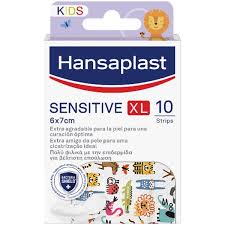 Hansaplast Sensitive XL Kids Pads 6x7cm, 10pcs