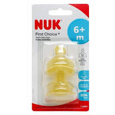 Nuk First Choice+ Θηλή Latex Large 6m+, 2τεμ