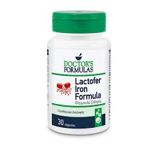 Doctor's Formulas Lactofer Iron Formula Συμπλήρωμα Διατροφής με Σίδηρο, Λακτοφερίνη, Χαλκό & Βιταμίνες, 30caps