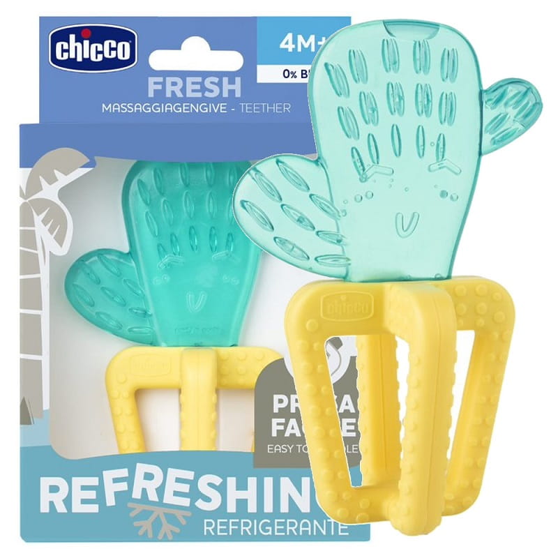 CHICCO Δροσιστικός Κρίκος Οδοντοφυΐας Refreshing σε Σχήμα Cactus 4m+, 1τεμ
