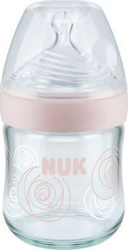 NUK Nature Sense Γυάλινο Μπιμπερό Θηλή Σιλικόνης 120ml