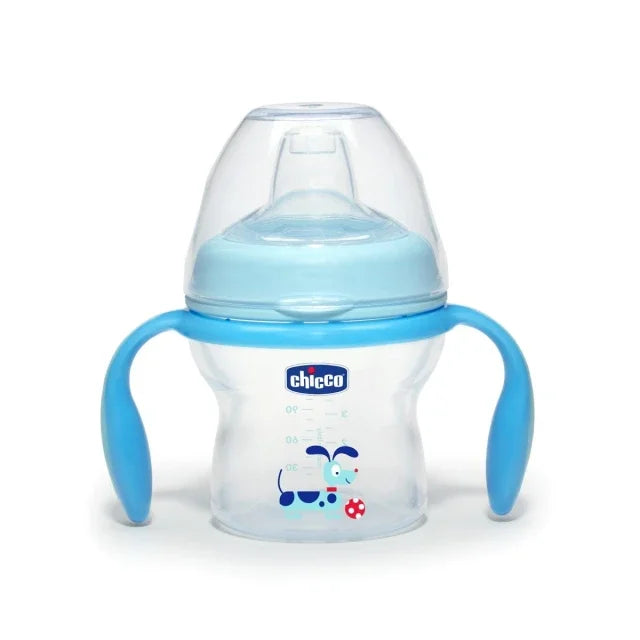 CHICCO Εκπαιδευτικό Ποτηράκι 6m+ Γαλάζιο Χρώμα 150ml