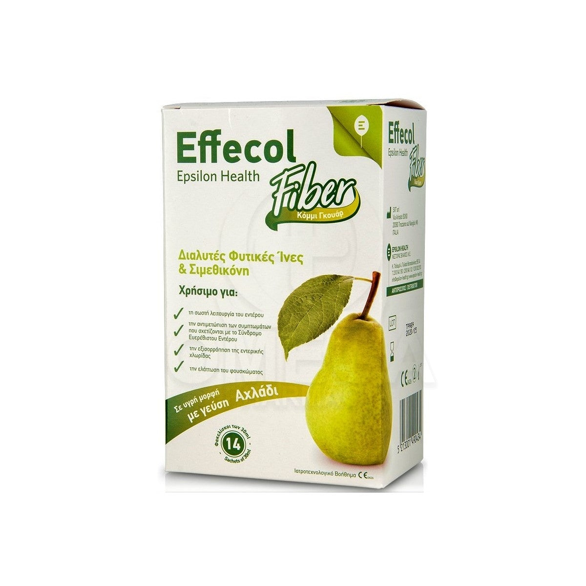 Epsilon Health Effecol Fiber Διαλυτές Φυτικές Ίνες & Σιμεθικόνη, 14 φακελίσκοι των 30ml