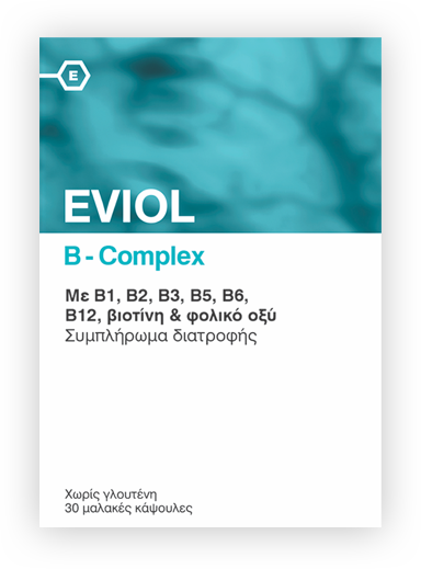 EVIOL B-Complex Σύμπλεγμα Βιταμινών Β, 30 SOFT caps