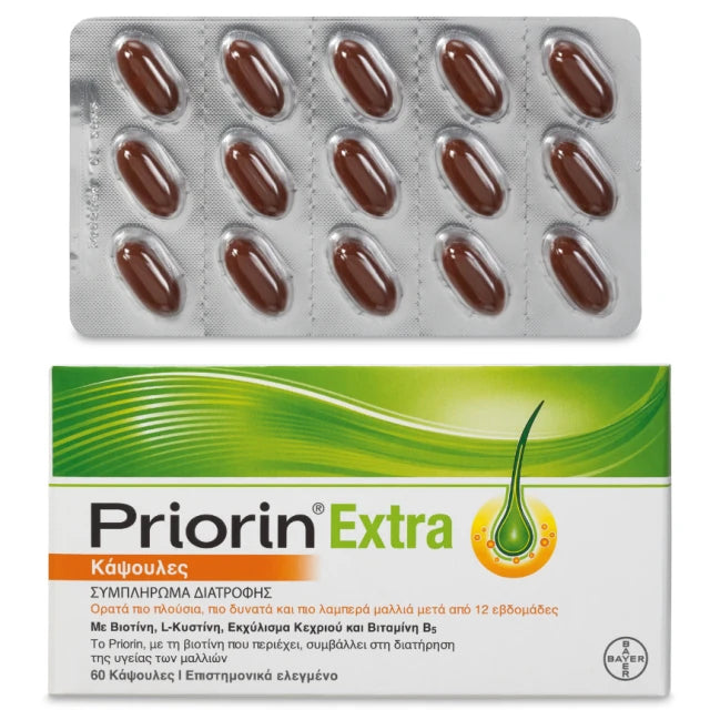 PRIORIN EXTRA Γερές Ρίζες, Γερά Μαλλιά, 60 κάψουλες