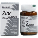 HEALTH AID Zinc Gluconate 70mg, 90 Δισκία