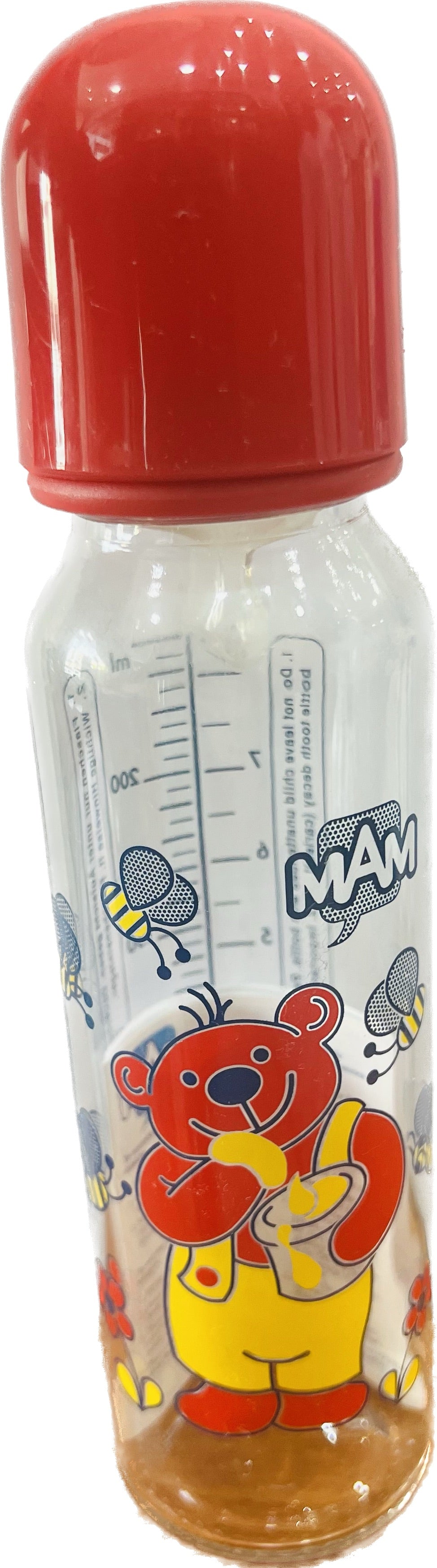 MAM μπιμπερό στενή θηλή γυάλινο 0+ 250ml. (περιλαμβάνεται η θηλή)