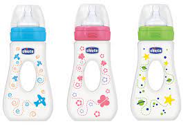 CHICCO Μπιμπερό Περιπάτου Με Λαβή, Γρηγόρη Ροή 4m+, Θηλή Σιλικόνης 240ml