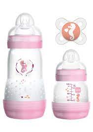MAM Starter Set 2 Μπιμπερό Και 1 Πιπίλα Ιδανικό Για Το Νεογέννητο 0+