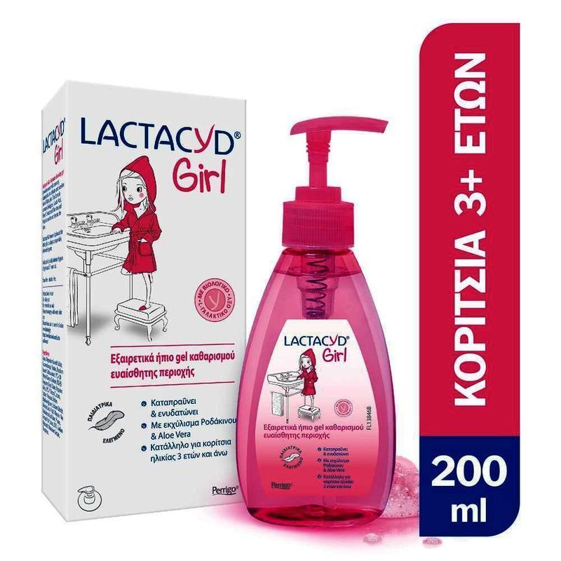 LACTACYDGirl Εξαιρετικά Ήπιο Gel Καθαρισμού Ευαίσθητης Περιοχής 200ml