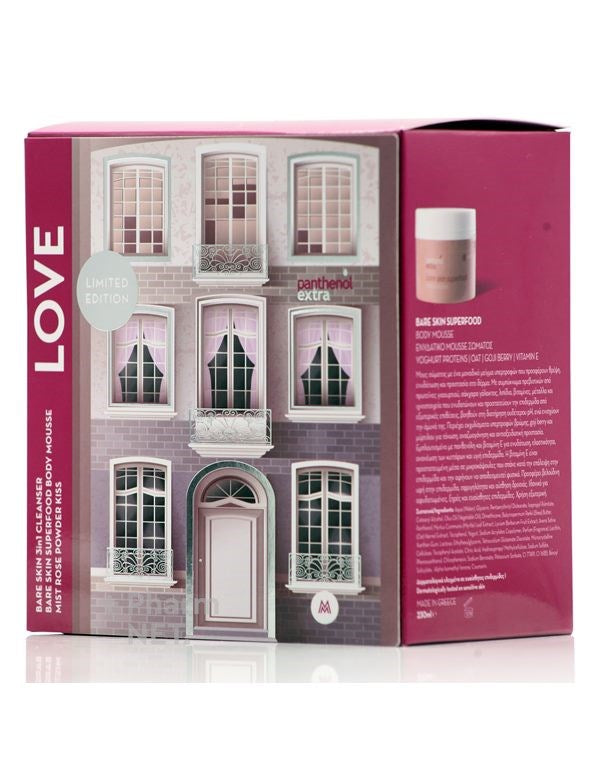 MEDISEI Panthenol Extra Promo Love - Bare Skin 3in1 Cleanser (200ml) + Body Mousse & Rose Powder Kiss (100ml)