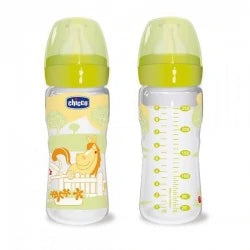 CHICCO Well Being Μπιμπερό Πλαστικό, Θηλή Σιλικόνης, 250ml