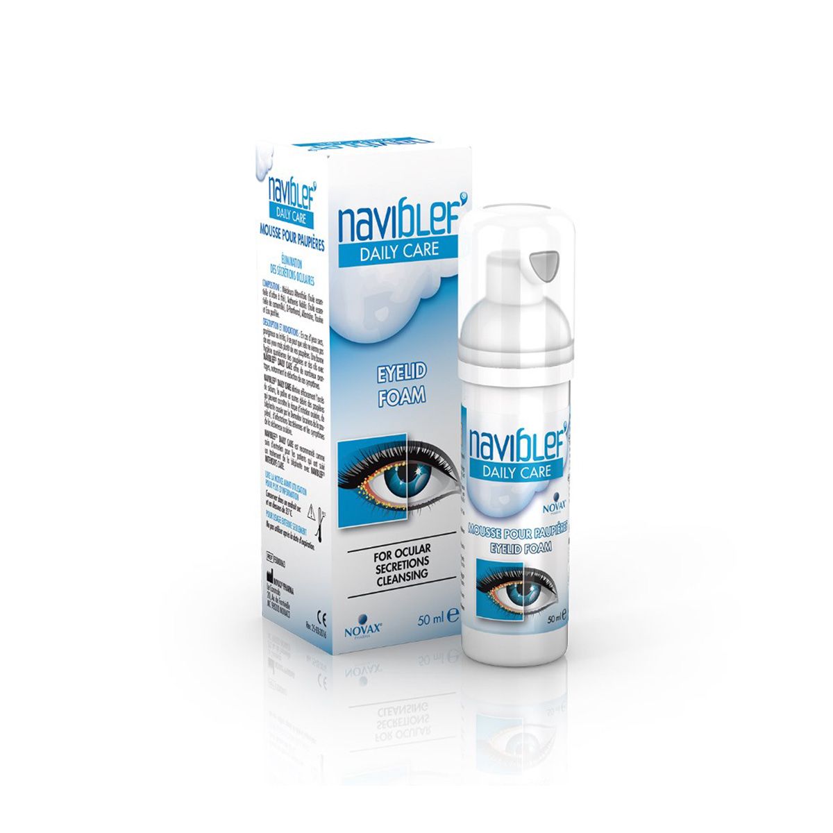 NAVIBLEF αφρός βλεφάρων καθημερινής περιποίησης , Αφρός Καθαρισμού Ματιών 50ml